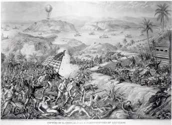 La cattura di El Caney, El Paso e le fortificazioni di Santiago, luglio 1898